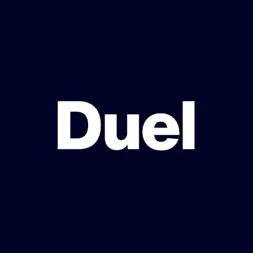 Duel.com crypto casino logo - 99.87% average RTP